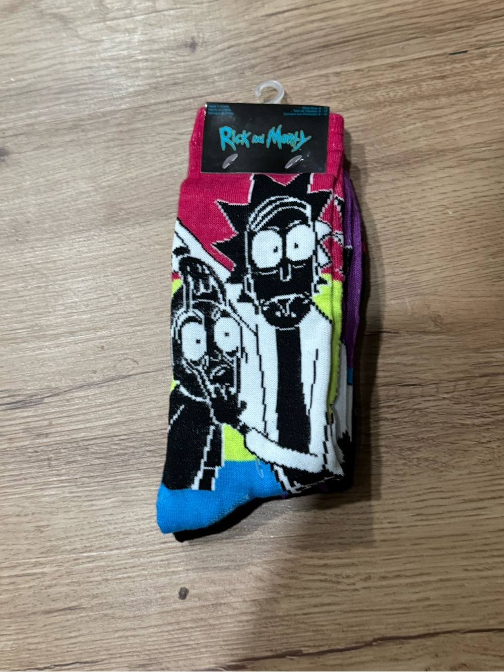 Rick and Morty Graphic Crew Socks - Multicolor